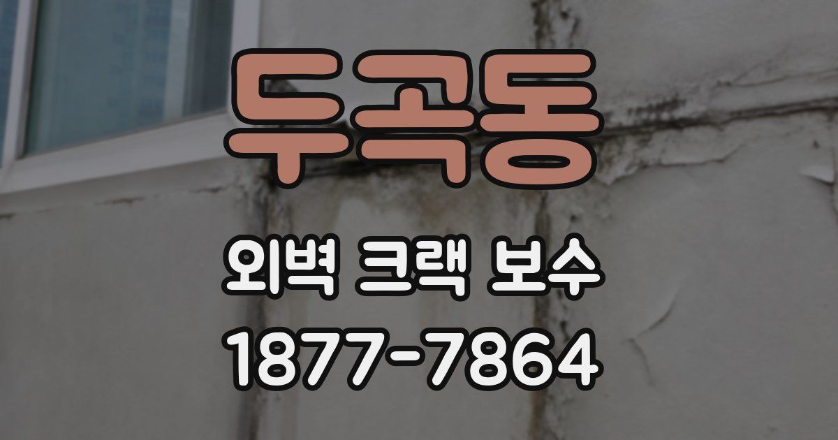 두곡동 외벽 크랙 보수