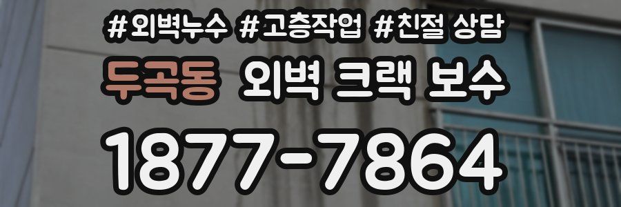 두곡동 외벽 크랙 보수