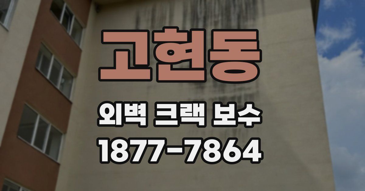 고현동 외벽 크랙 보수