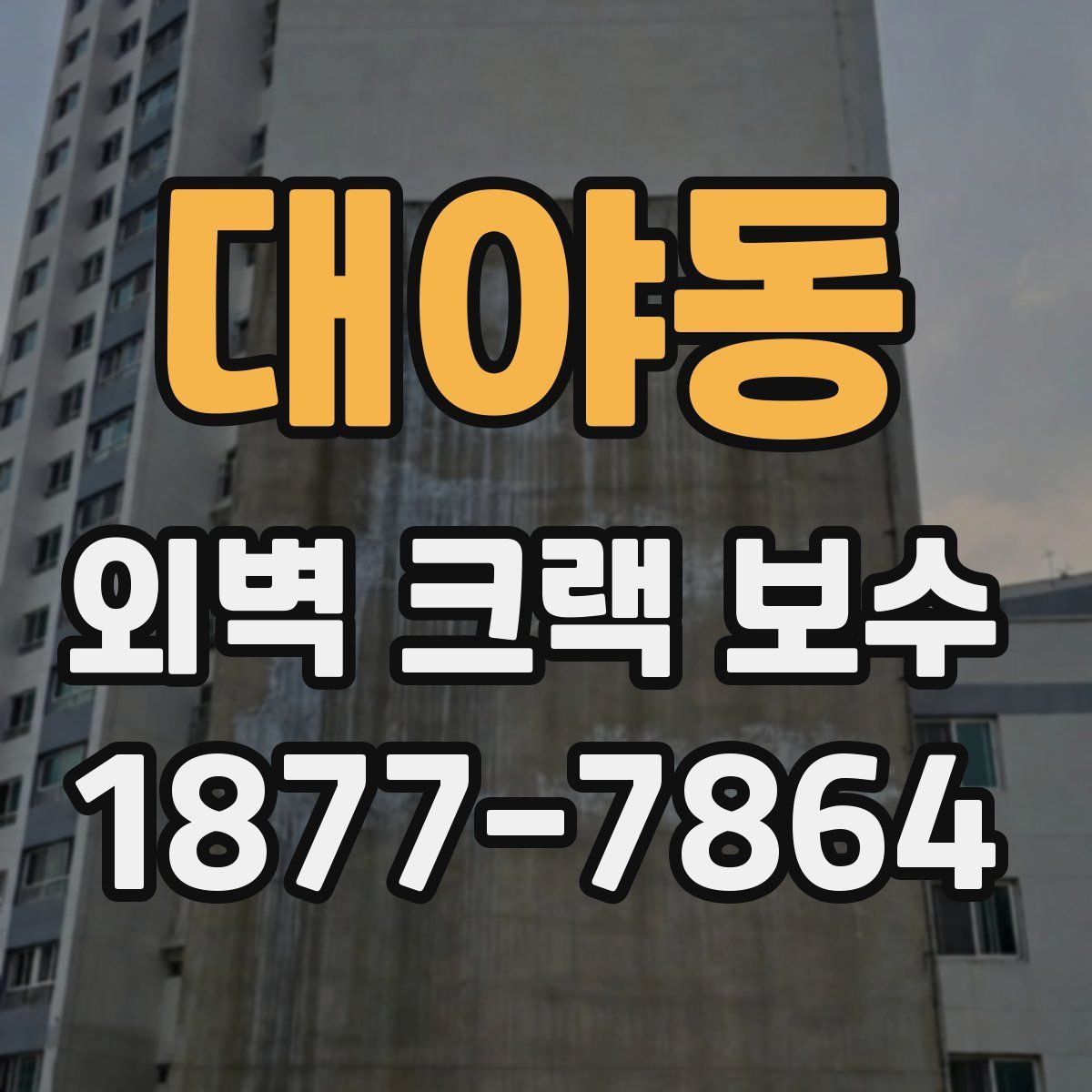 대야동 외벽 크랙 보수