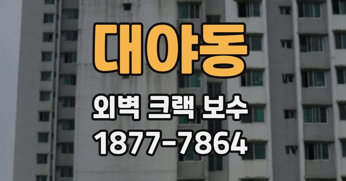 대야동 외벽 크랙 보수