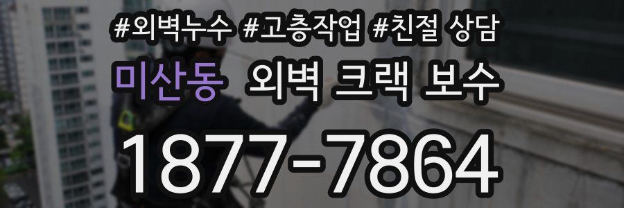 미산동 외벽 크랙 보수