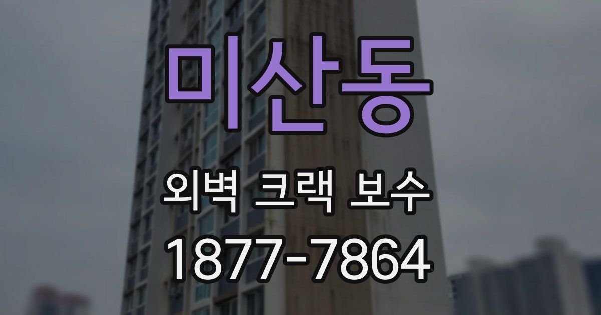미산동 외벽 크랙 보수