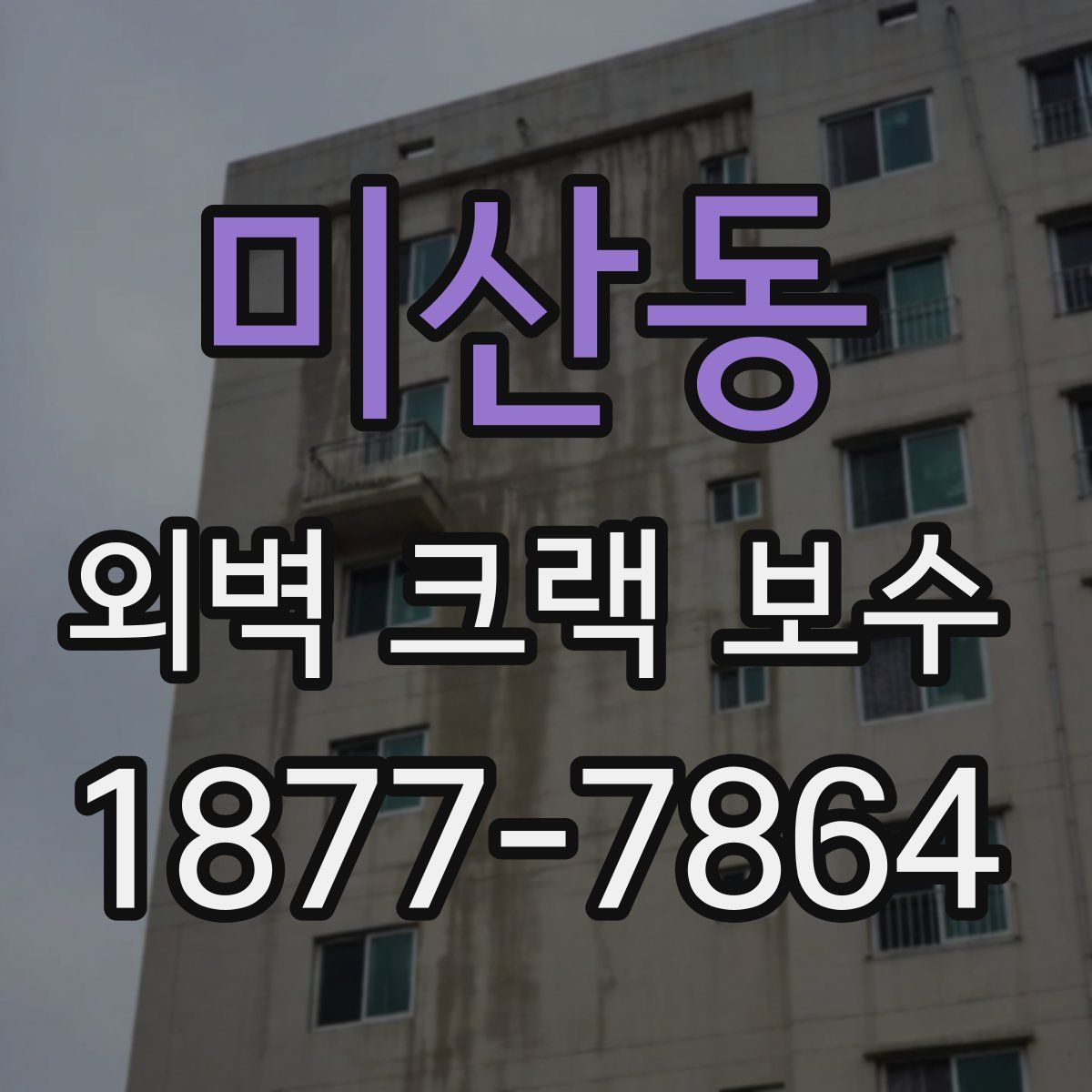미산동 외벽 크랙 보수