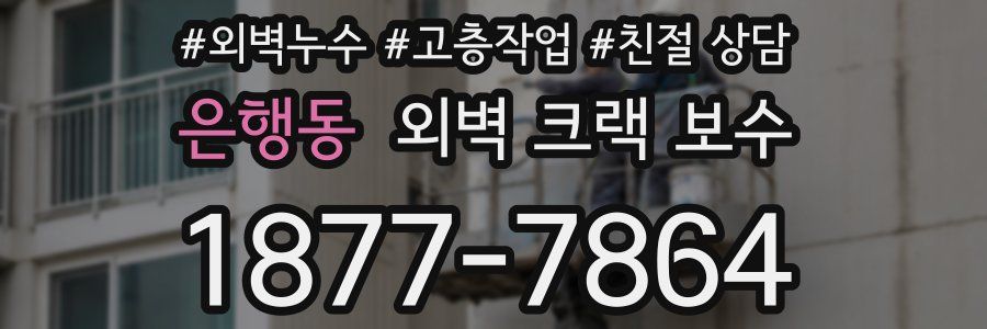 은행동 외벽 크랙 보수