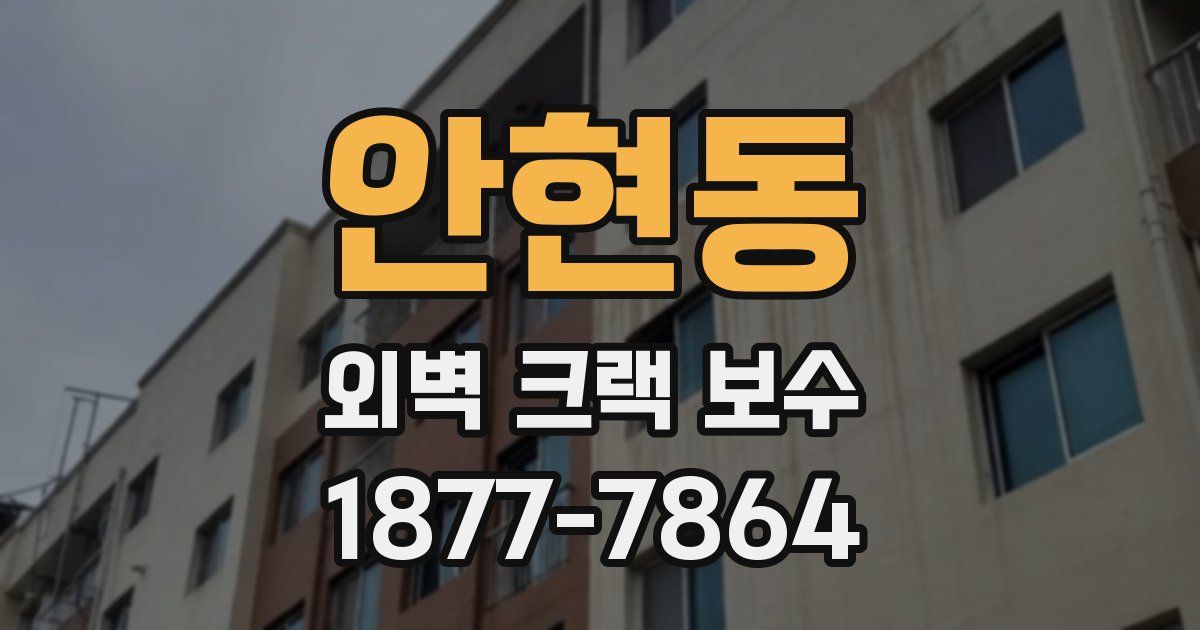 안현동 외벽 크랙 보수