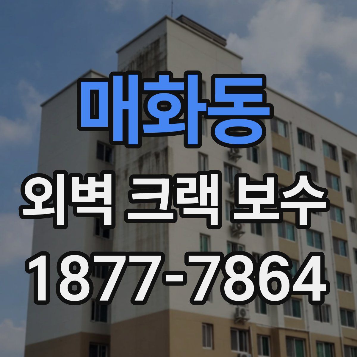 매화동 외벽 크랙 보수