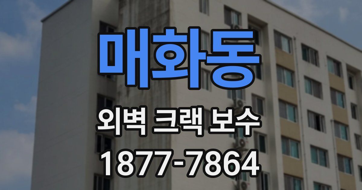 매화동 외벽 크랙 보수
