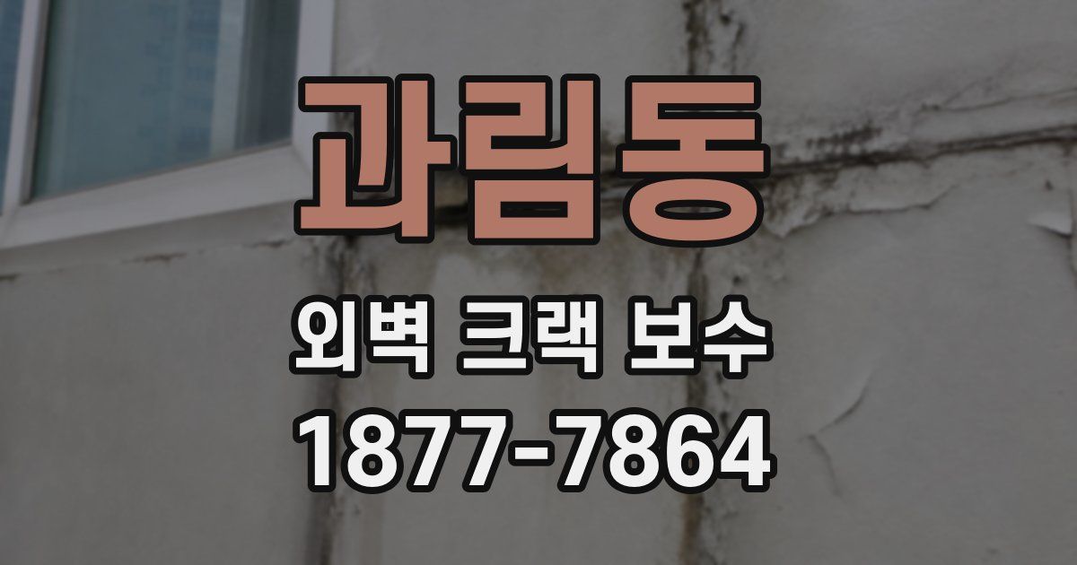 과림동 외벽 크랙 보수