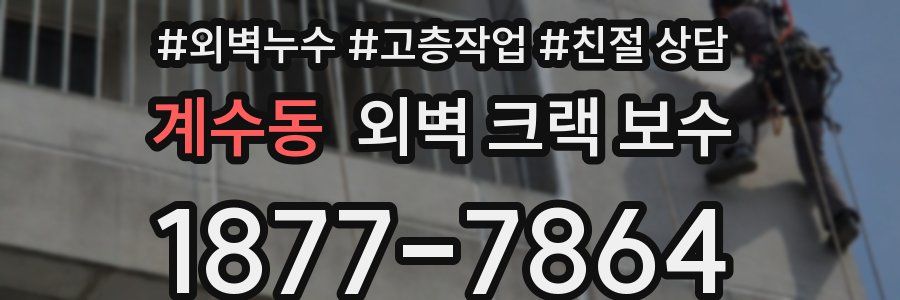 계수동 외벽 크랙 보수