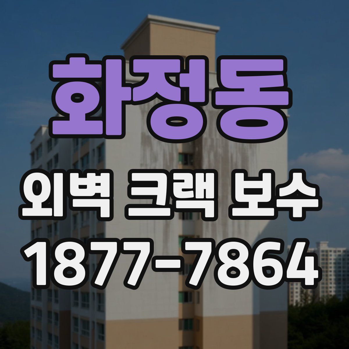 화정동 외벽 크랙 보수