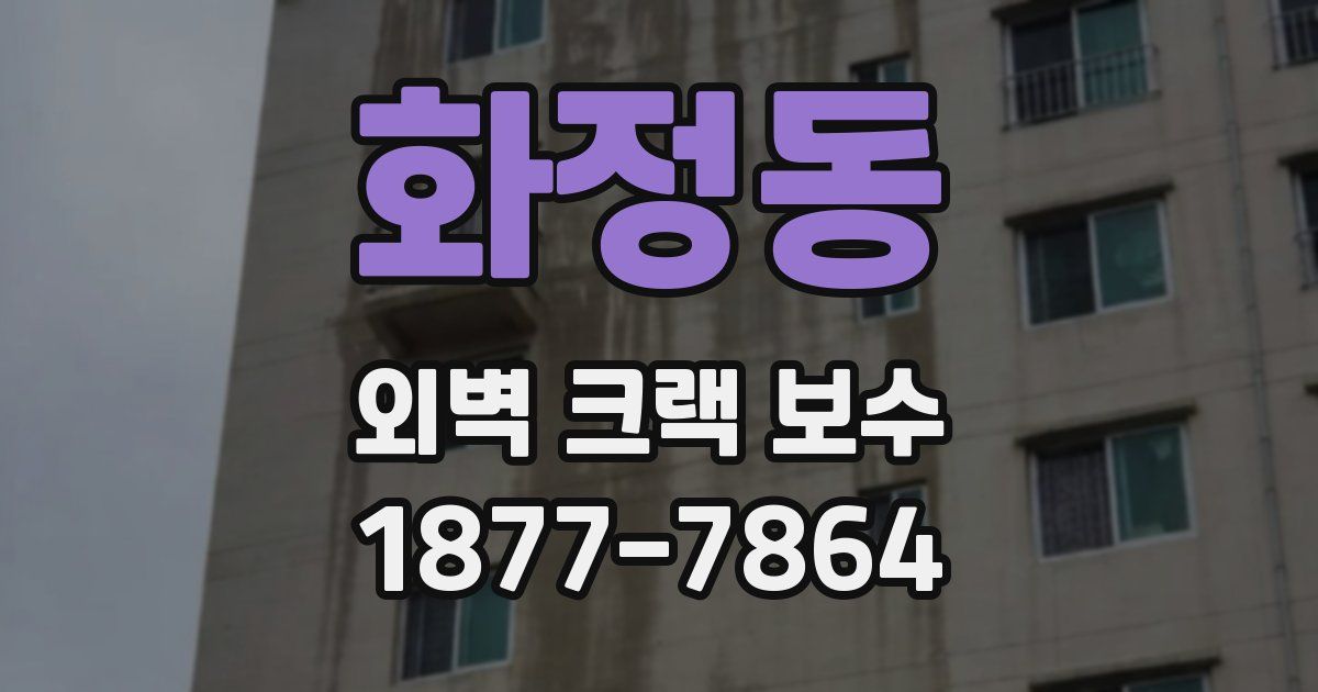 화정동 외벽 크랙 보수