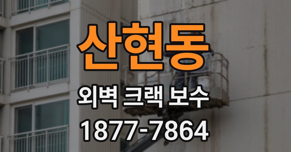 산현동 외벽 크랙 보수