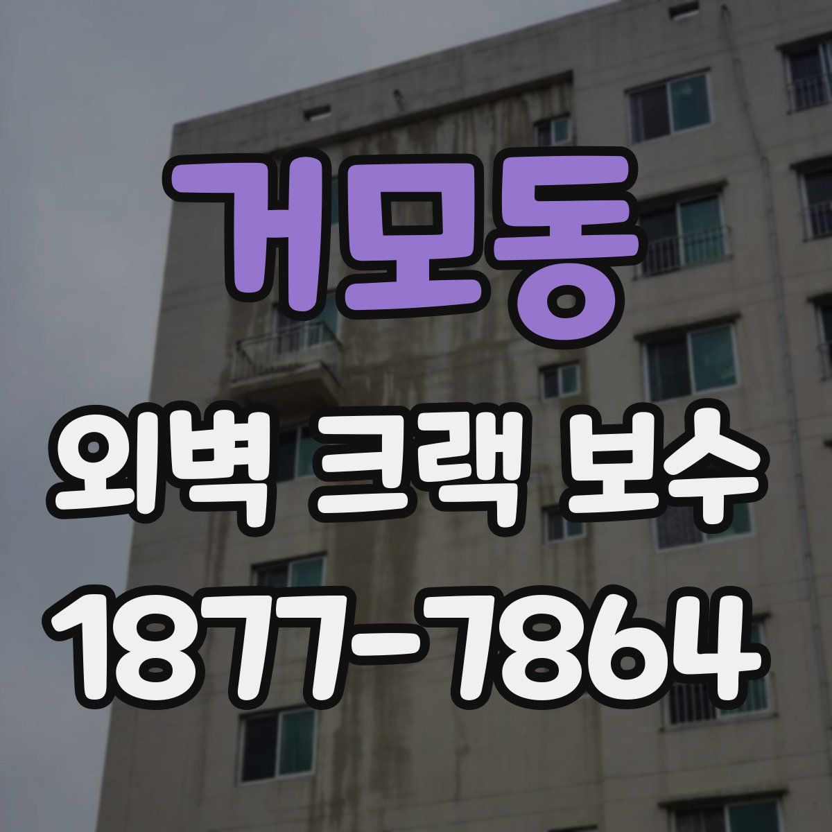 거모동 외벽 크랙 보수