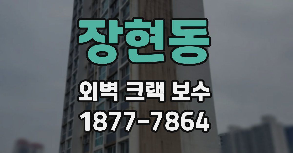 장현동 외벽 크랙 보수