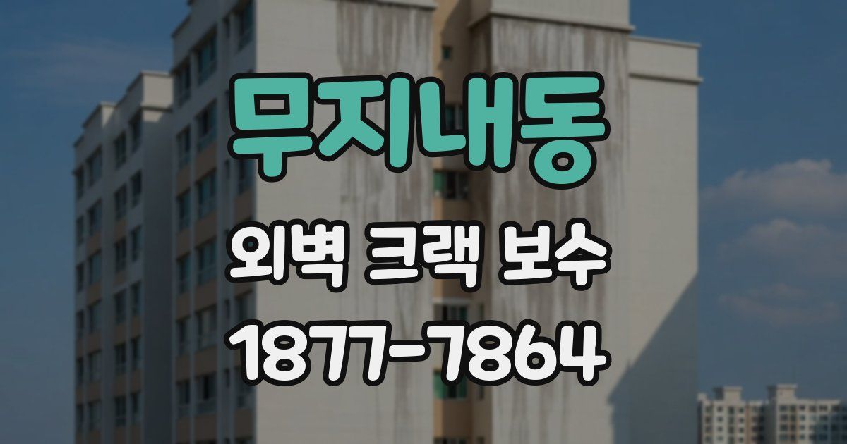무지내동 외벽 크랙 보수