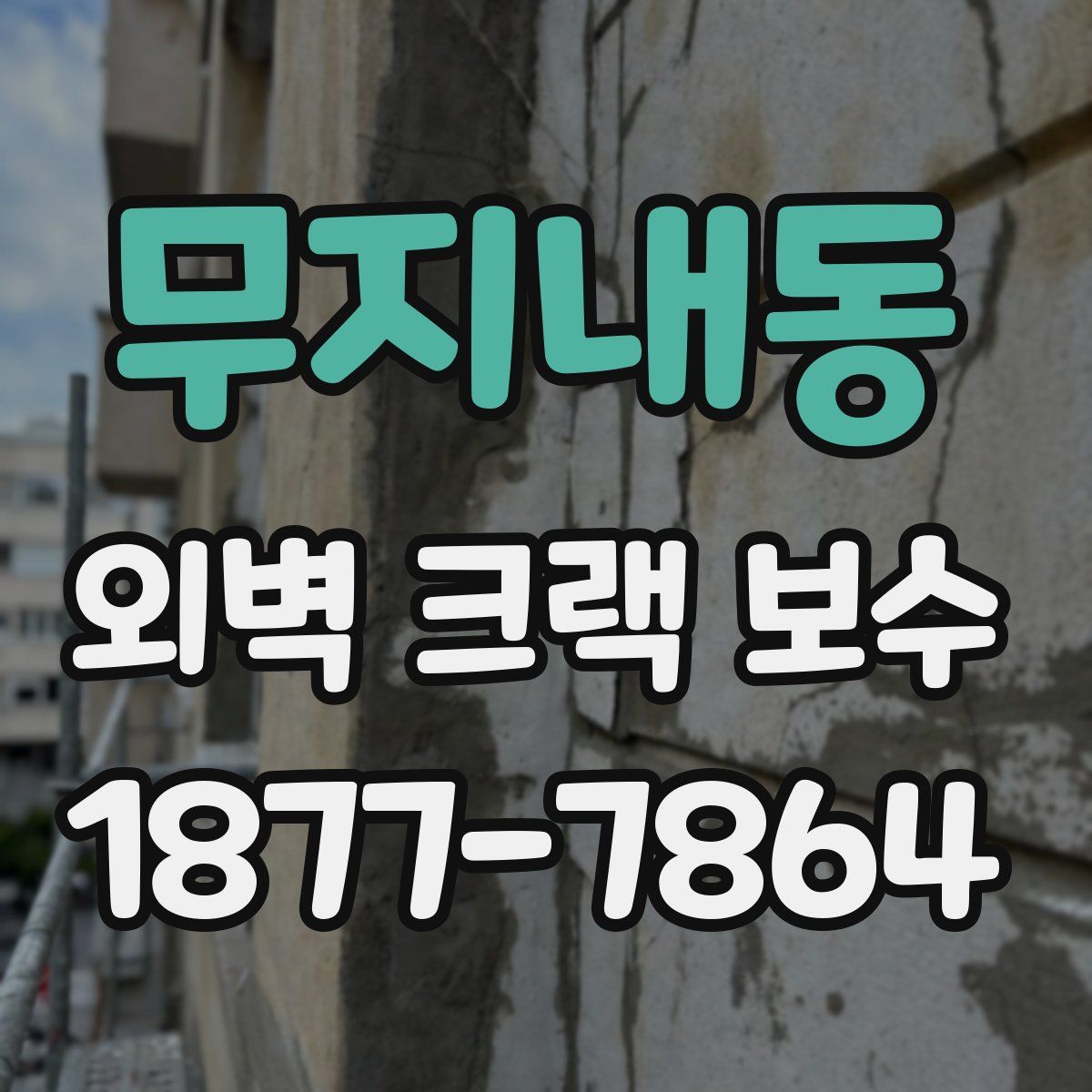 무지내동 외벽 크랙 보수