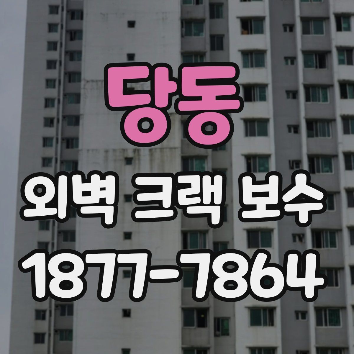 당동 외벽 크랙 보수 비용과 시공 전 확인할 점