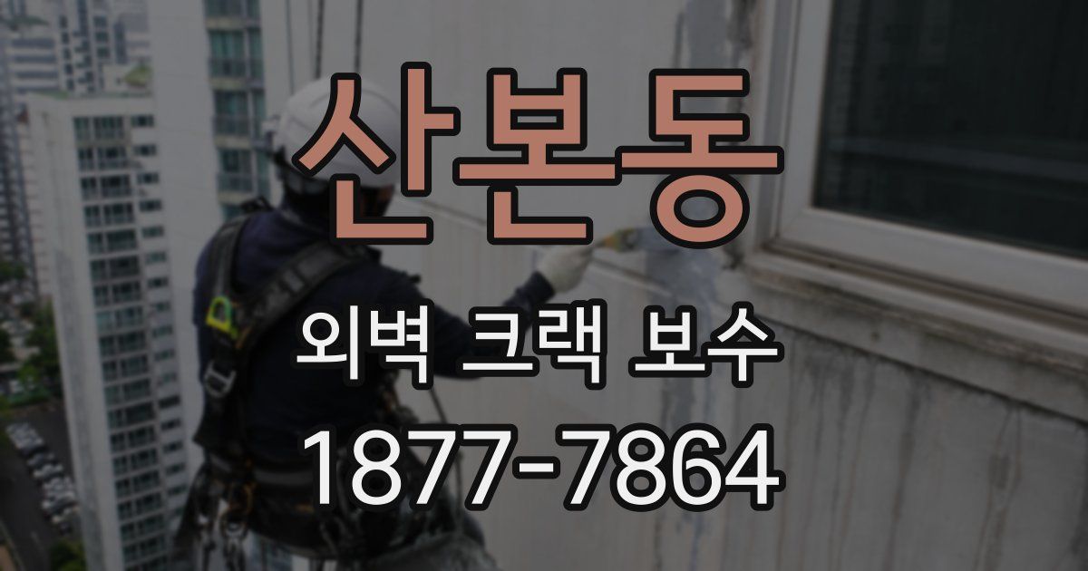 산본동 외벽 크랙 보수