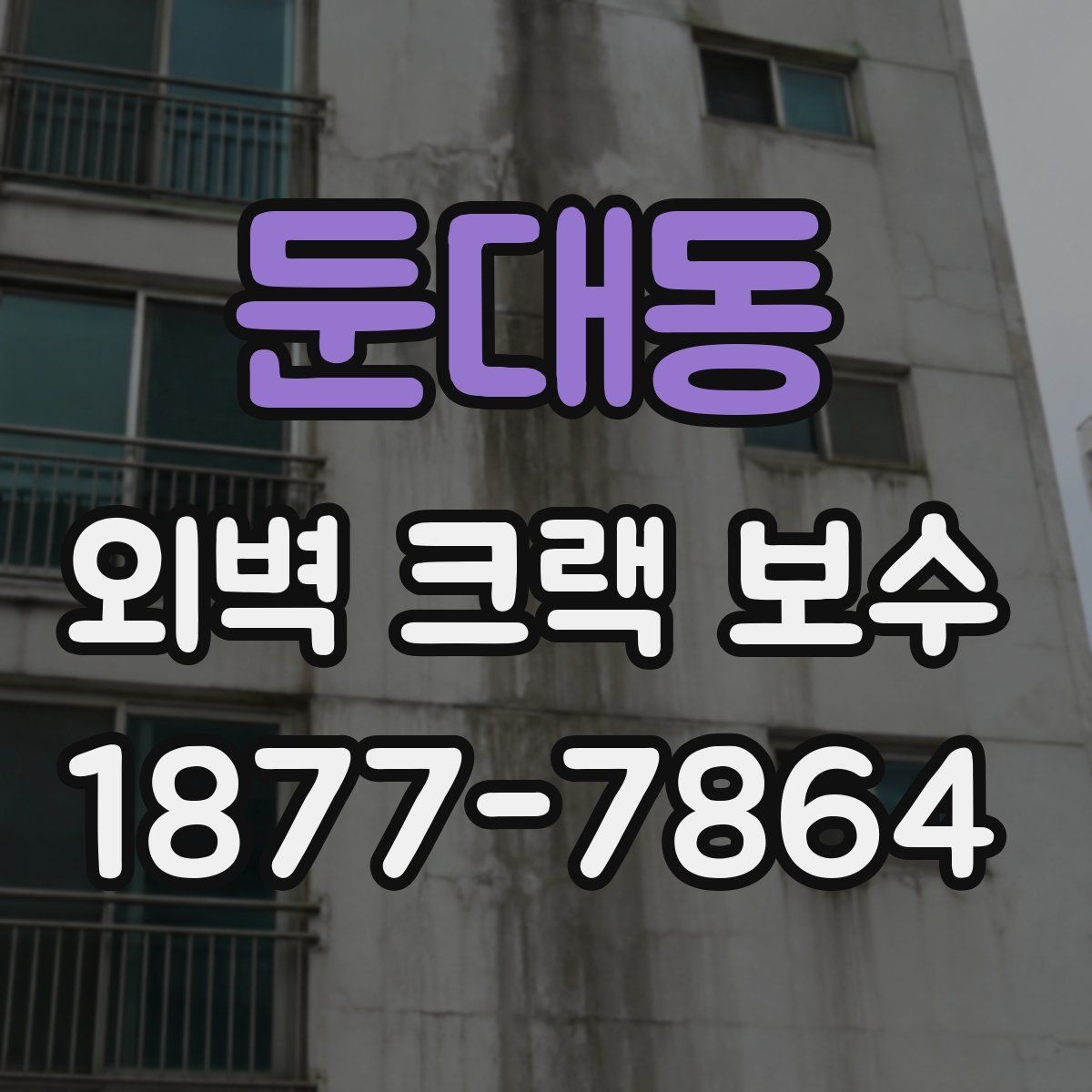 둔대동 외벽 크랙 보수