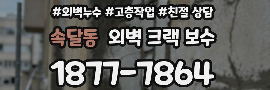 속달동 외벽 크랙 보수