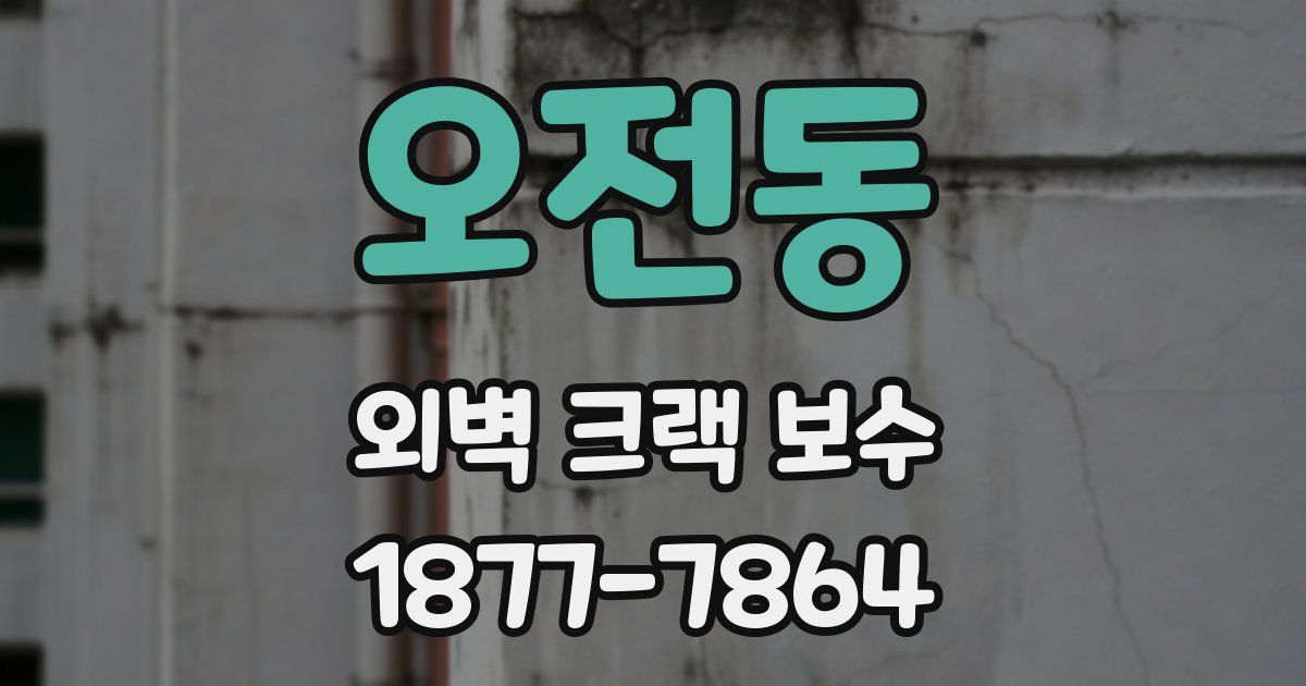 오전동 외벽 크랙 보수