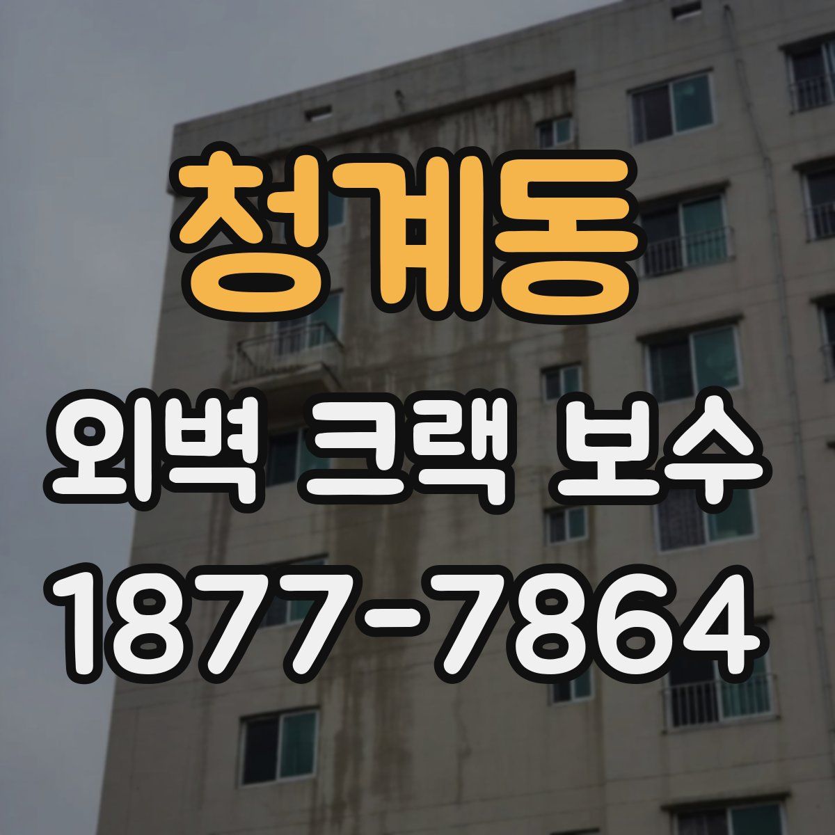 청계동 외벽 크랙 보수