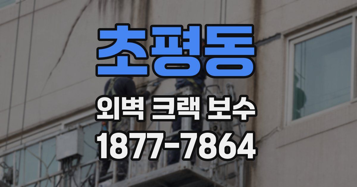 초평동 외벽 크랙 보수