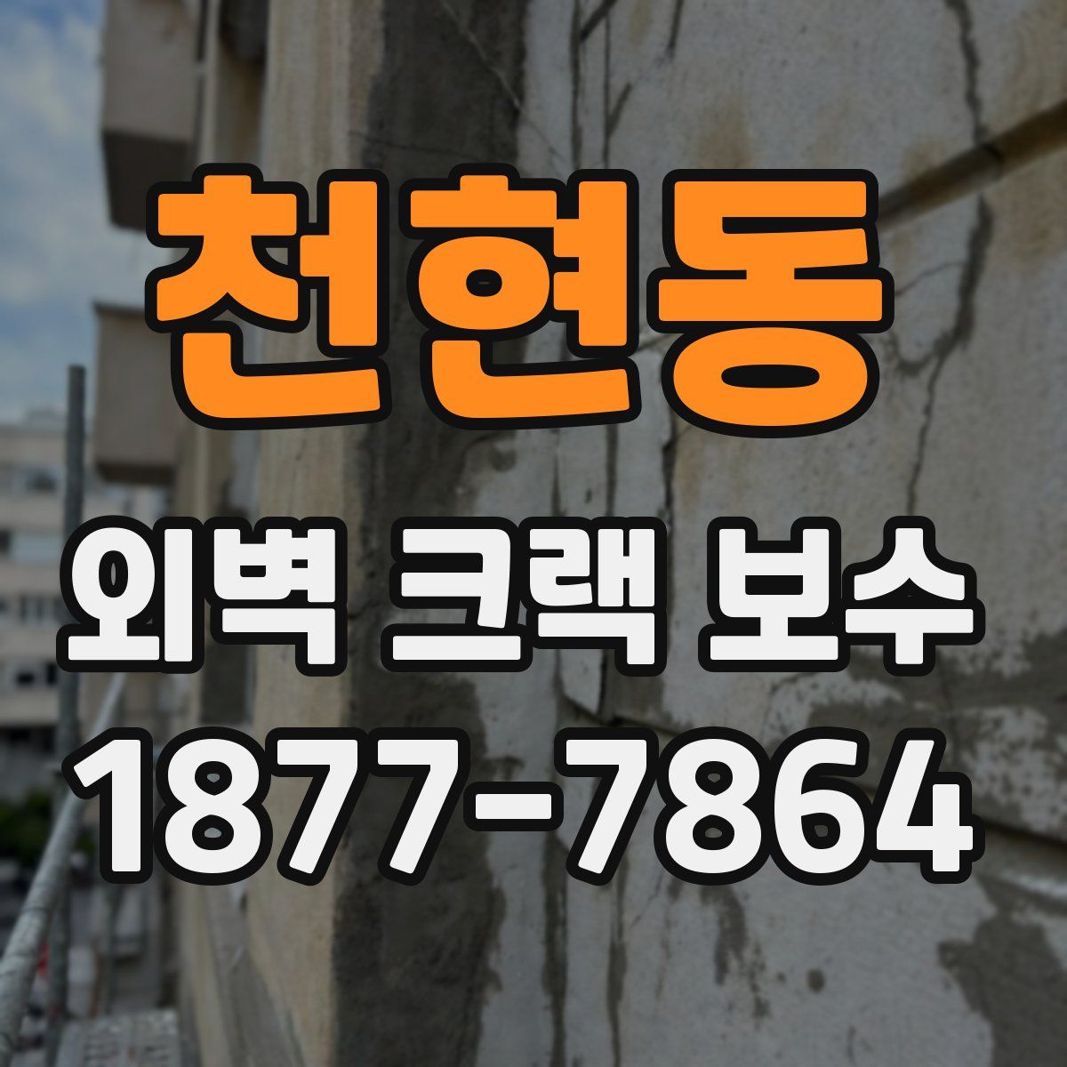 천현동 외벽 크랙 보수