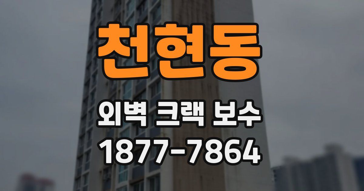 천현동 외벽 크랙 보수