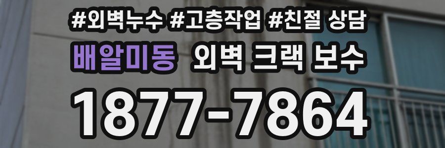 배알미동 외벽 크랙 보수