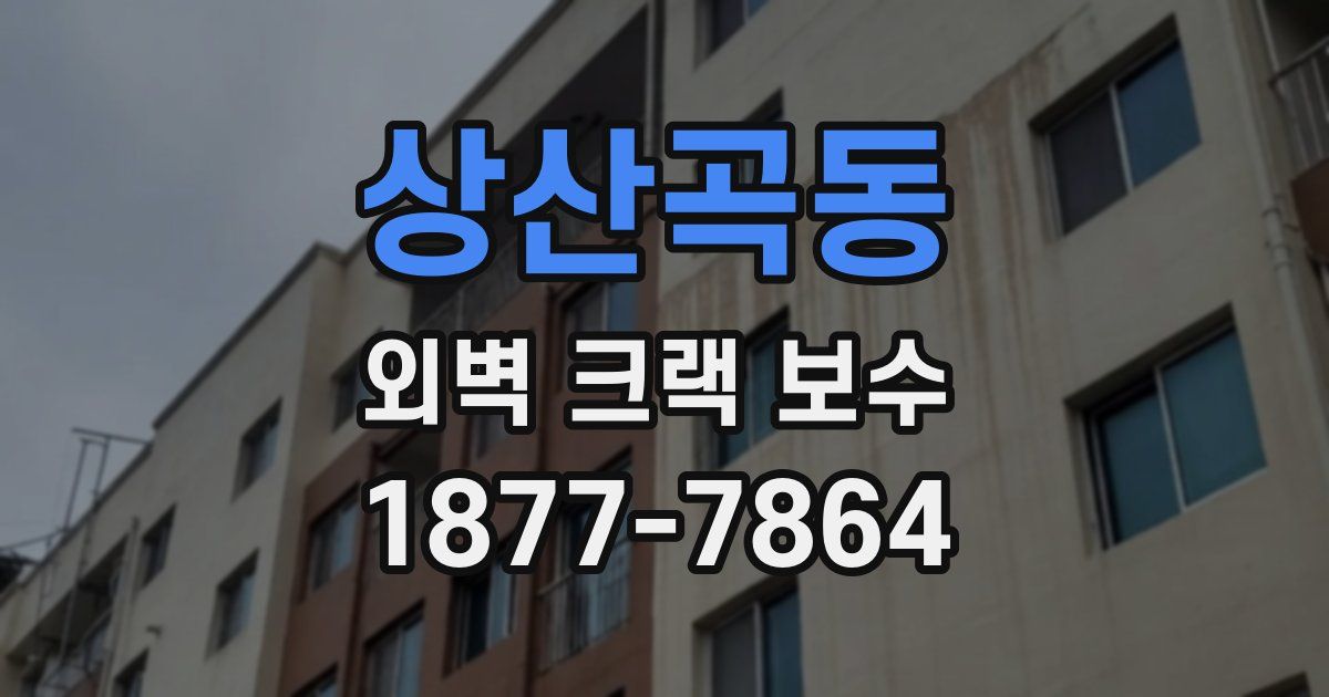 상산곡동 외벽 크랙 보수