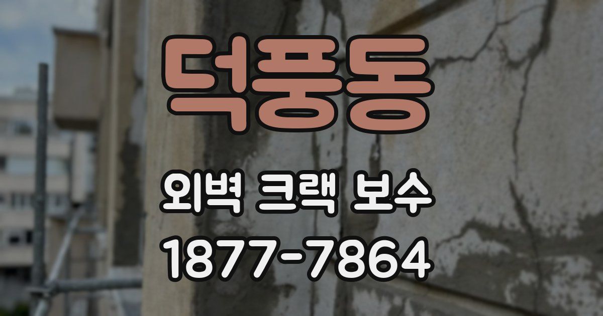 덕풍동 외벽 크랙 보수