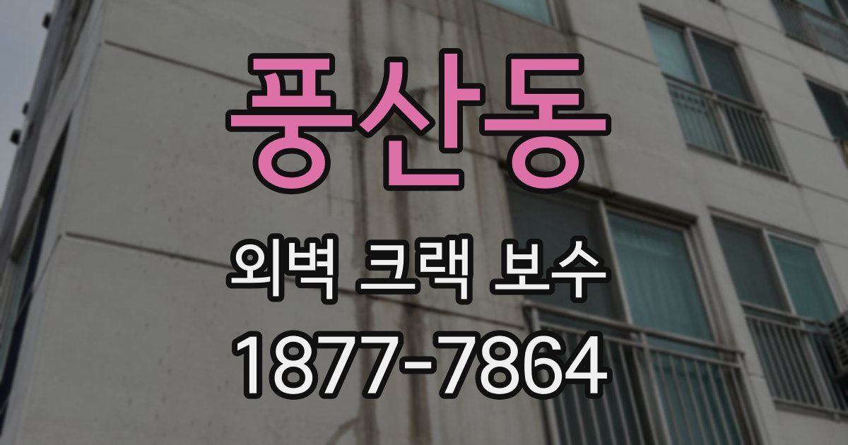 풍산동 외벽 크랙 보수