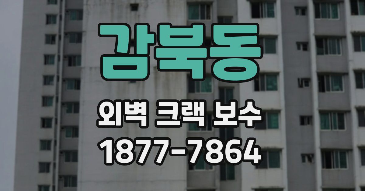 감북동 외벽 크랙 보수