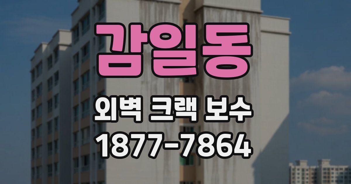 감일동 외벽 크랙 보수