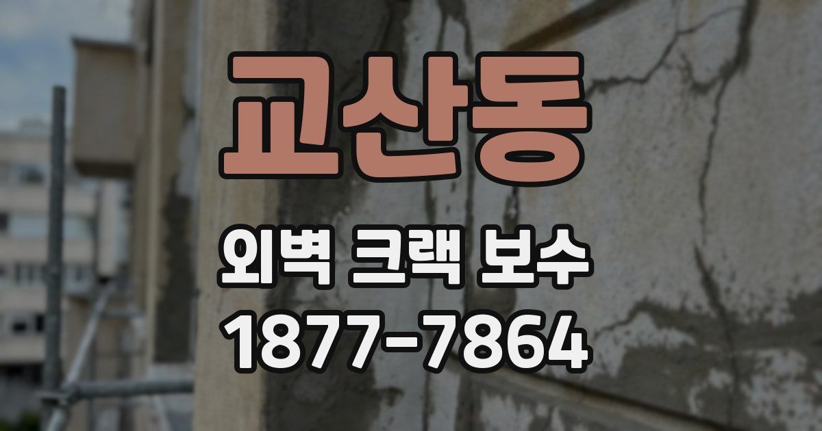 교산동 외벽 크랙 보수