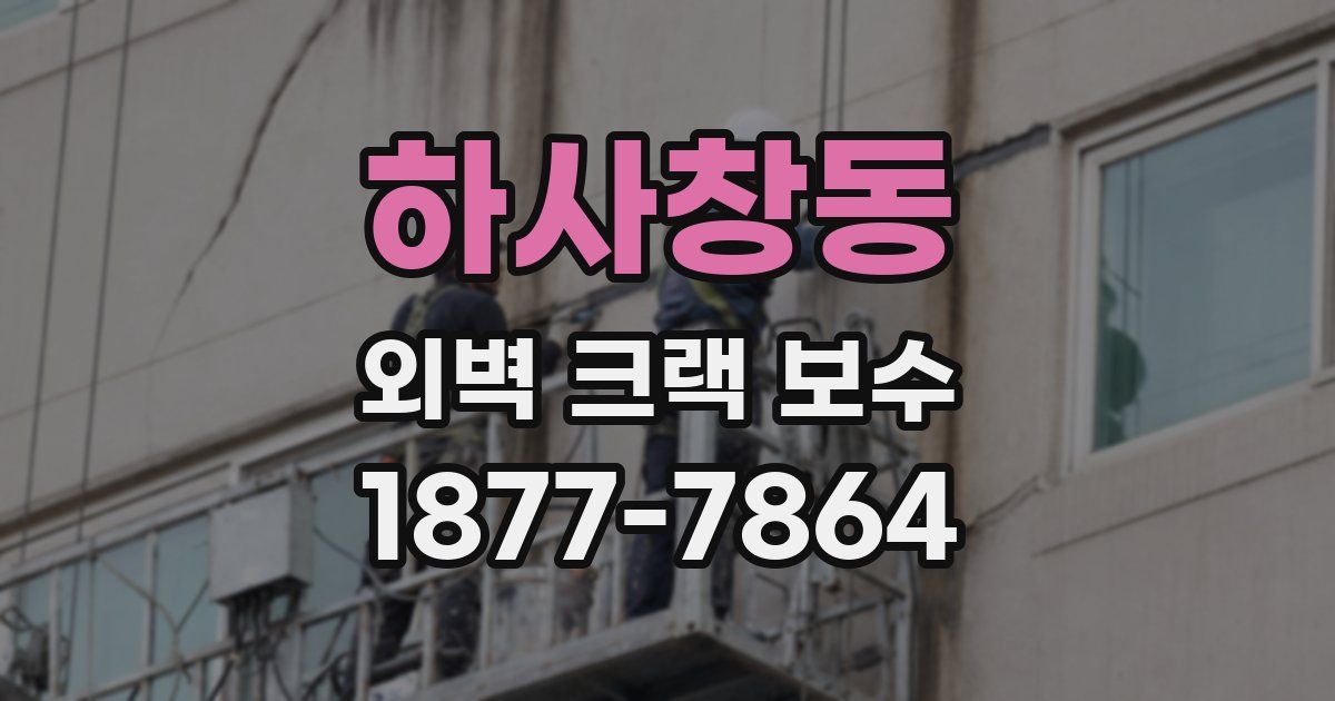 하사창동 외벽 크랙 보수
