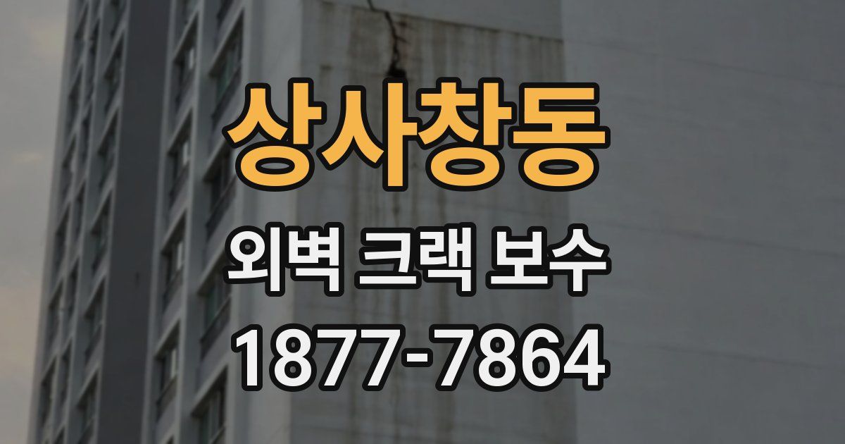 상사창동 외벽 크랙 보수