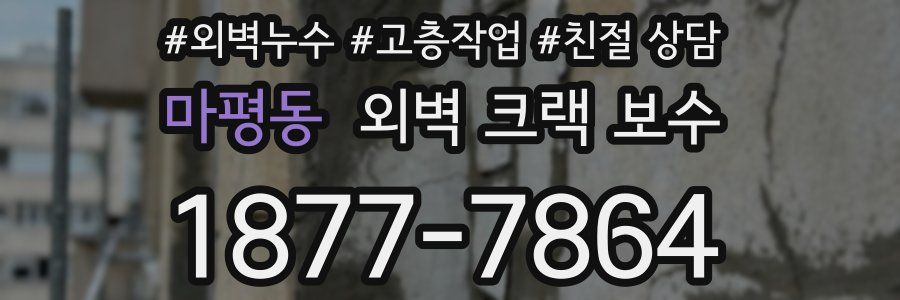 마평동 외벽 크랙 보수