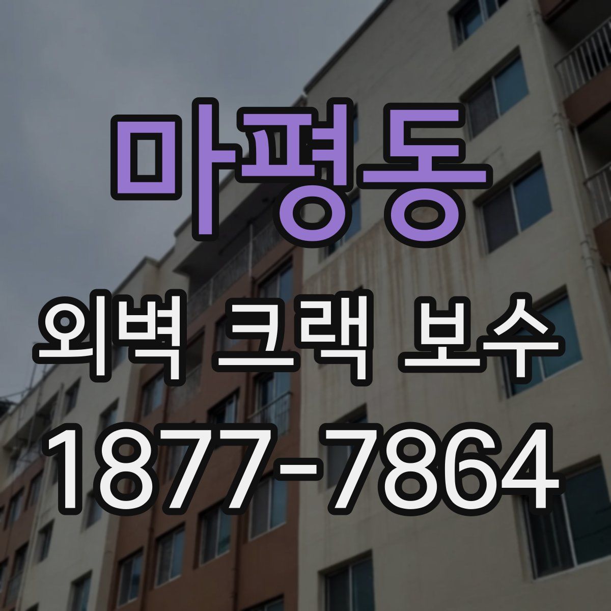 마평동 외벽 크랙 보수