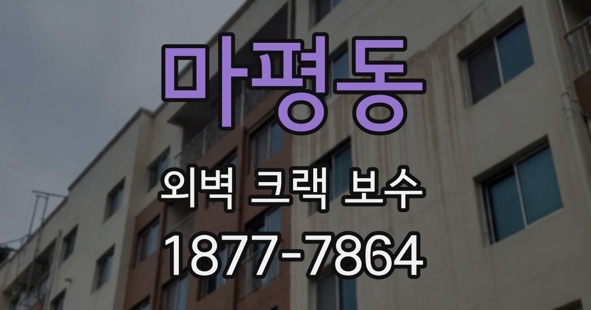 마평동 외벽 크랙 보수