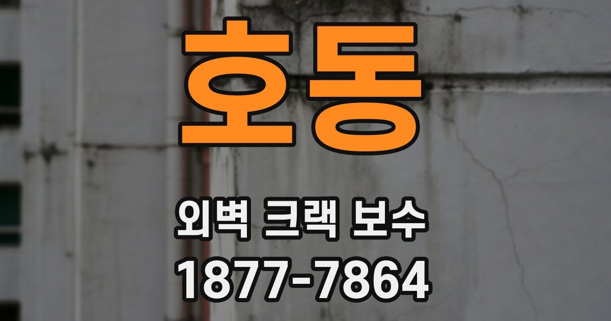 호동 외벽 크랙 보수