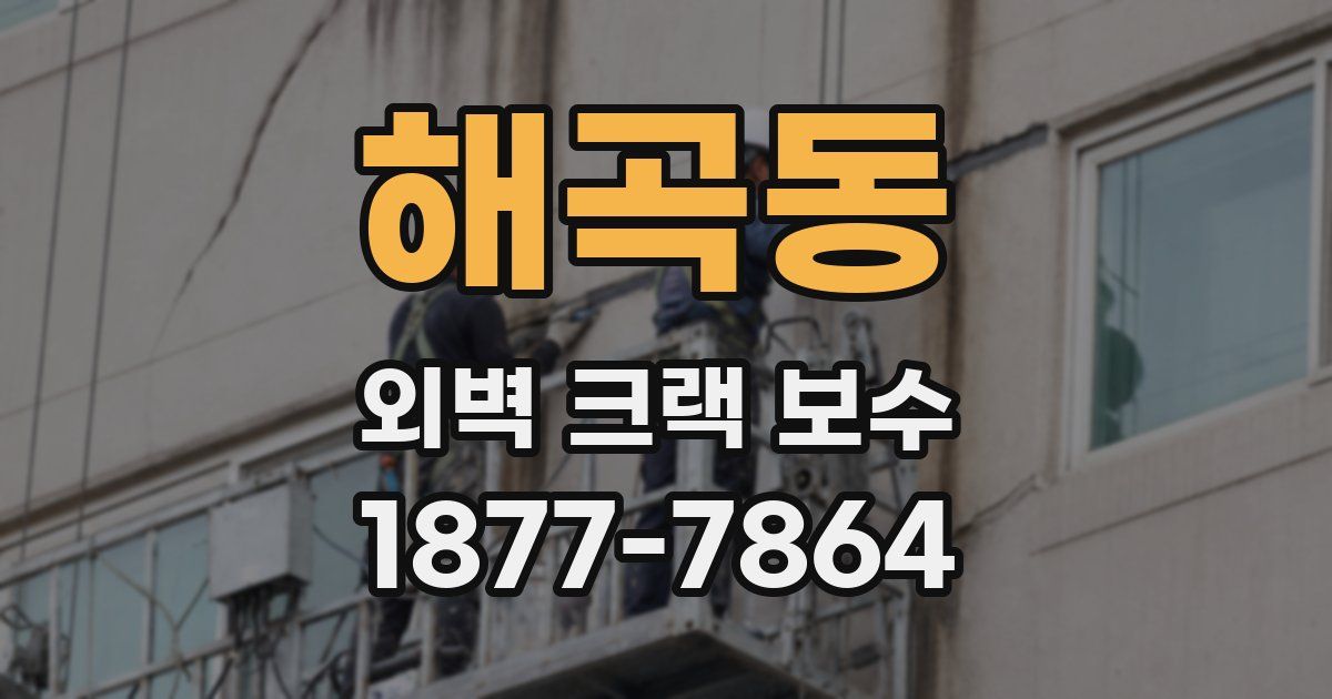 해곡동 외벽 크랙 보수