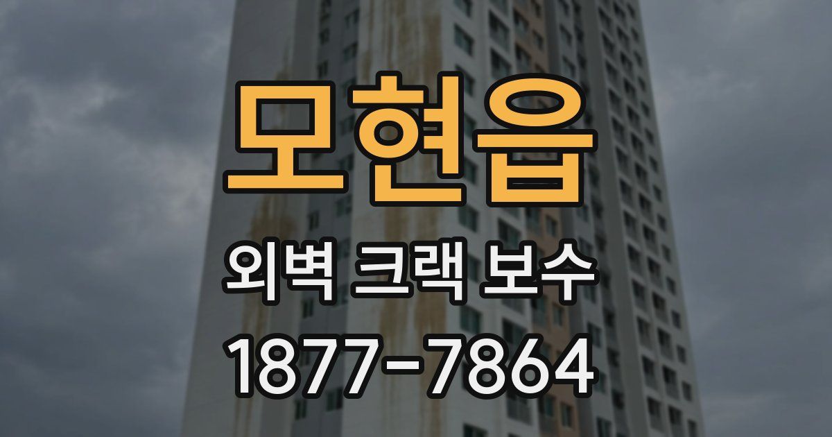 모현읍 외벽 크랙 보수
