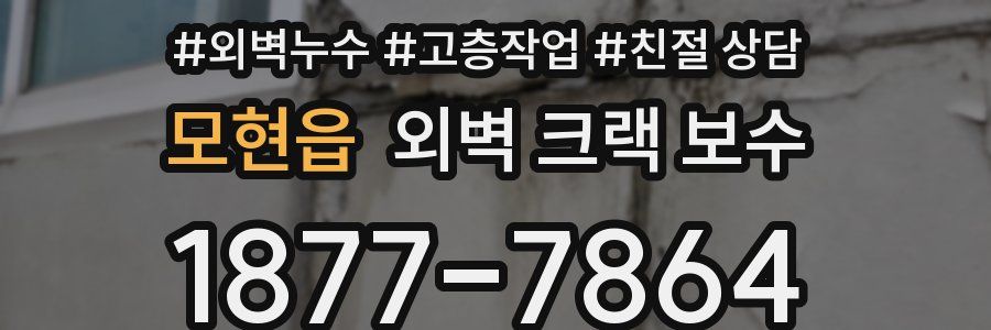 모현읍 외벽 크랙 보수