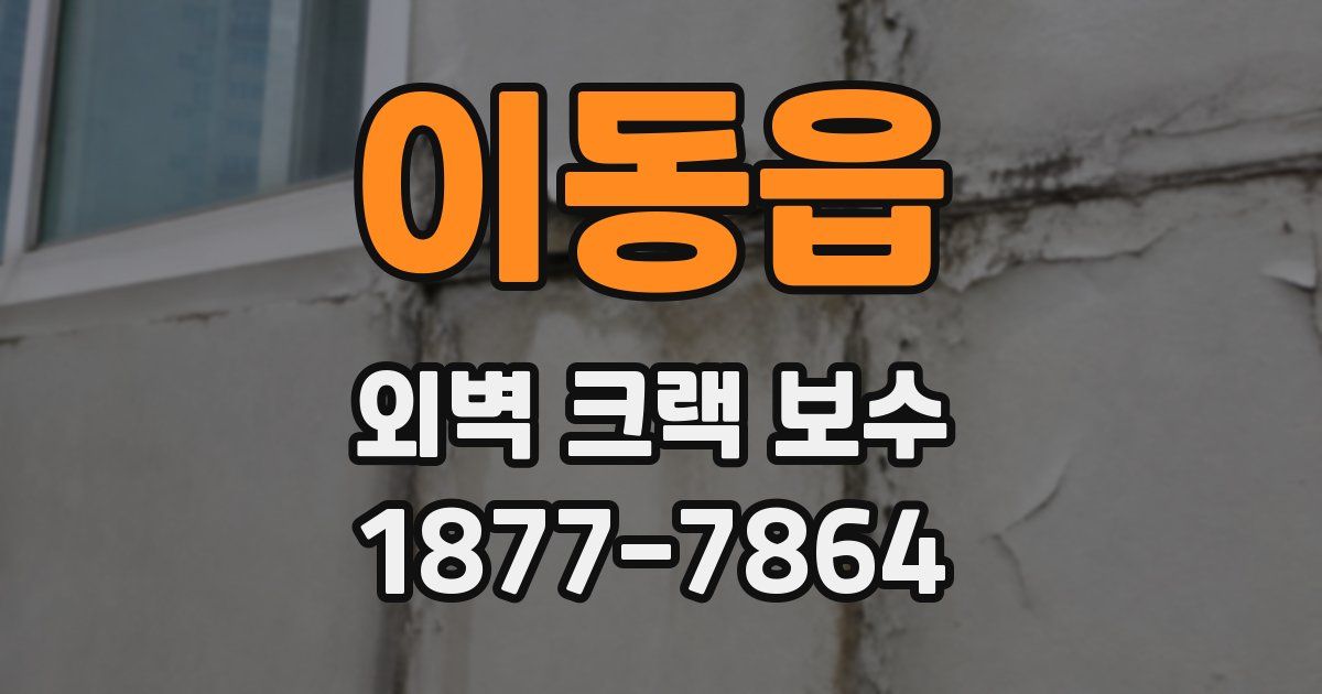이동읍 외벽 크랙 보수