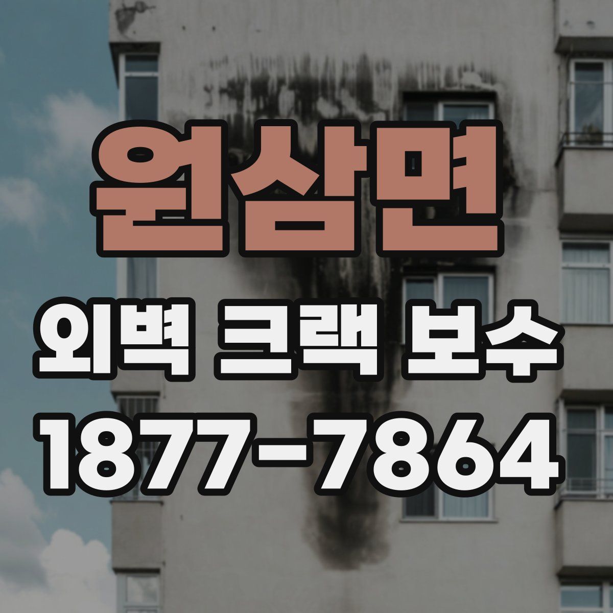 원삼면 외벽 크랙 보수
