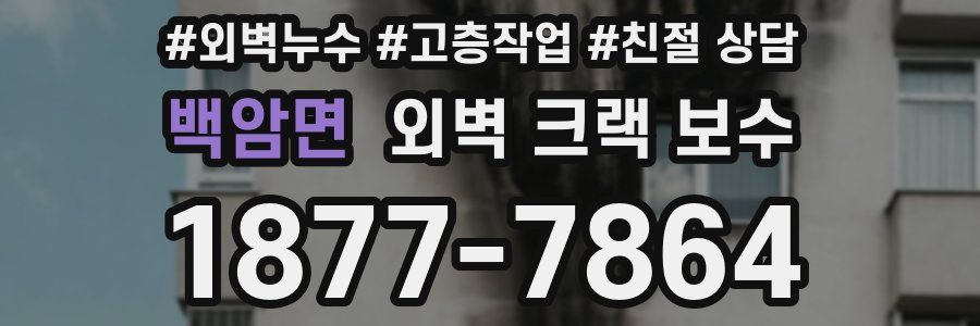 백암면 외벽 크랙 보수