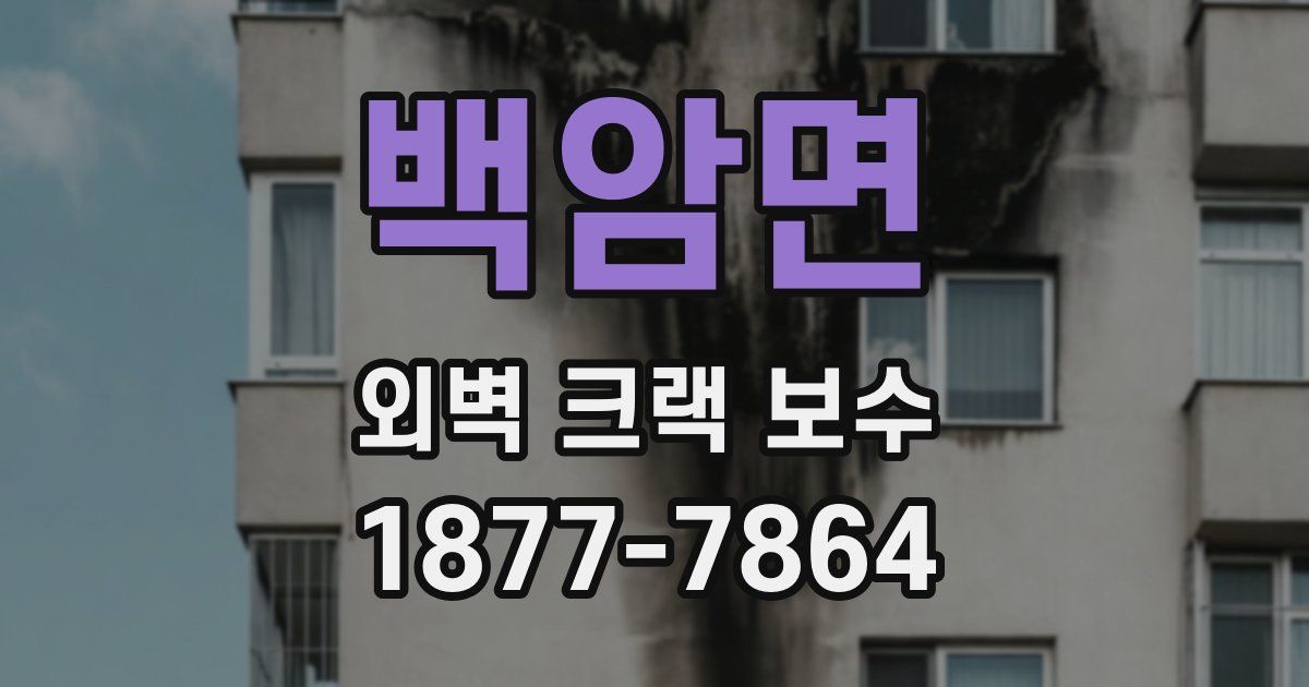 백암면 외벽 크랙 보수